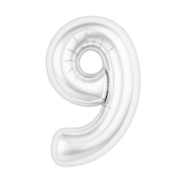 AGURA SLIM цифра белый блеск 9