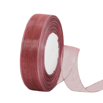 Лента органза 1,5 см темно розовая