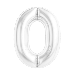 AGURA SLIM цифра белый блеск 0