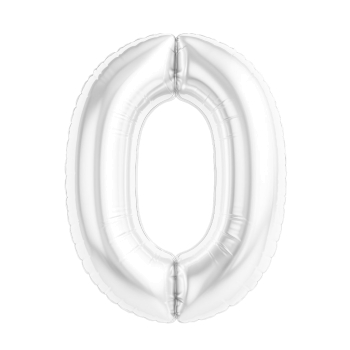 AGURA SLIM цифра белый блеск 0