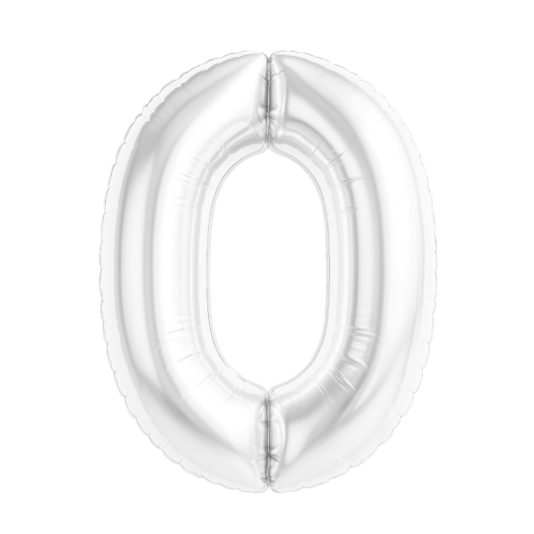 AGURA SLIM цифра белый блеск 0