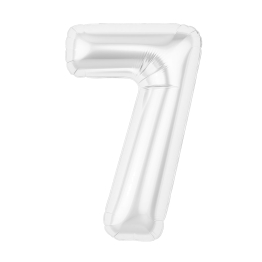 AGURA SLIM цифра белый блеск 7