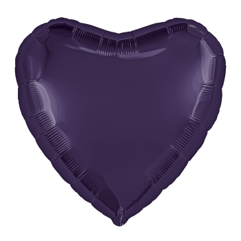 AGURA мини Сердце 9" Темно-фиолетовый с клапаном