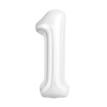 AGURA SLIM цифра белый блеск 1