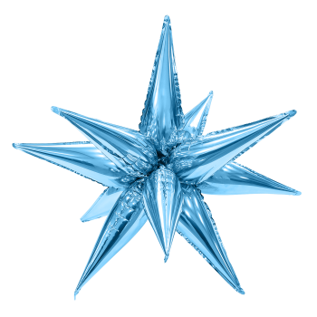 AGURA 41" 3D звезда составная голубой