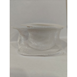 Лента органза 5 см белая 