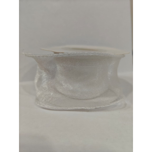 Лента органза 5 см белая 
