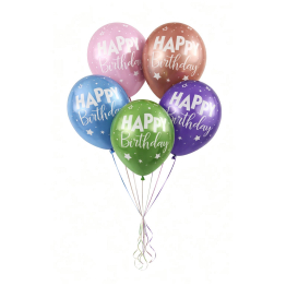 П 12 Sempertex HAPPY BIRTHDAY Хром ассорти