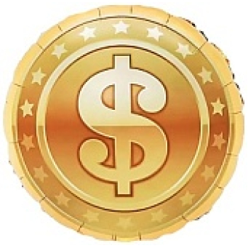 КРУГ 18" ДОЛЛАР знак ЗОЛОТО