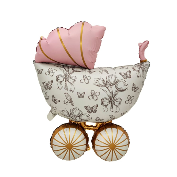 ФИГУРА коляска розовая. Китай 63/92