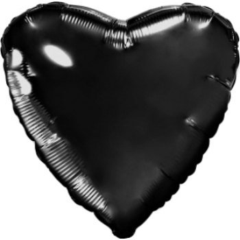 AGURA мини Сердце 9" Черный с клапаном