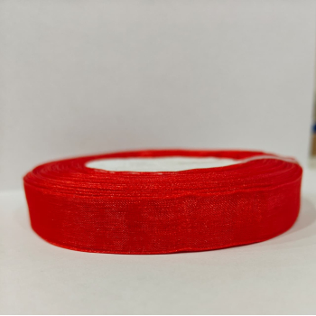 Лента органза красная 1,5 см