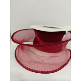 Лента органза 5 см мерлот 