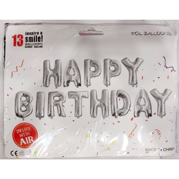 Фольгированные буквы Happy Birthday