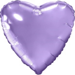 AGURA б/р сердце 19" Пастельный фиолетовый