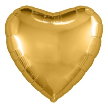 AGURA мини Сердце 9" Золото с клапаном