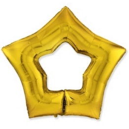 Flexmetal 37" Звезда контур золото
