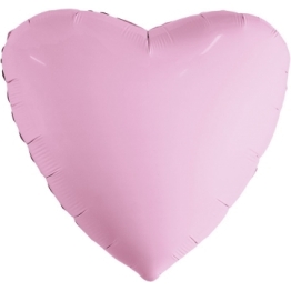 AGURA б/р сердце 19" Розовый Фламинго сатин