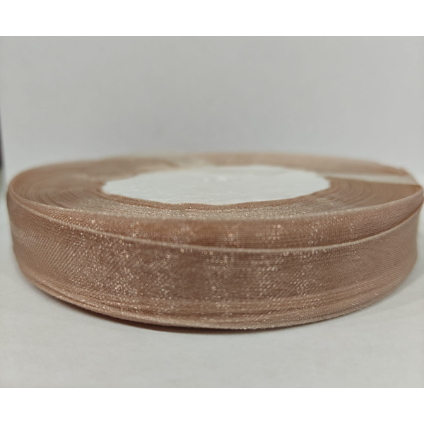 Лента органза пыльная роза 1,5 см