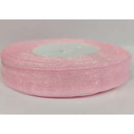 Лента органза розовая 1,5 см
