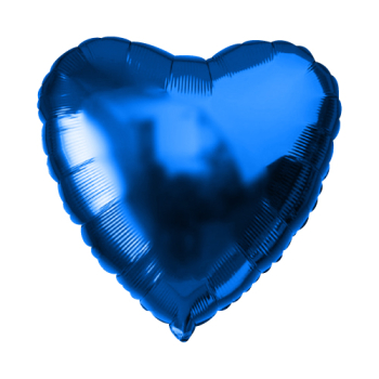 AGURA мини Сердце 9" Синий с клапаном